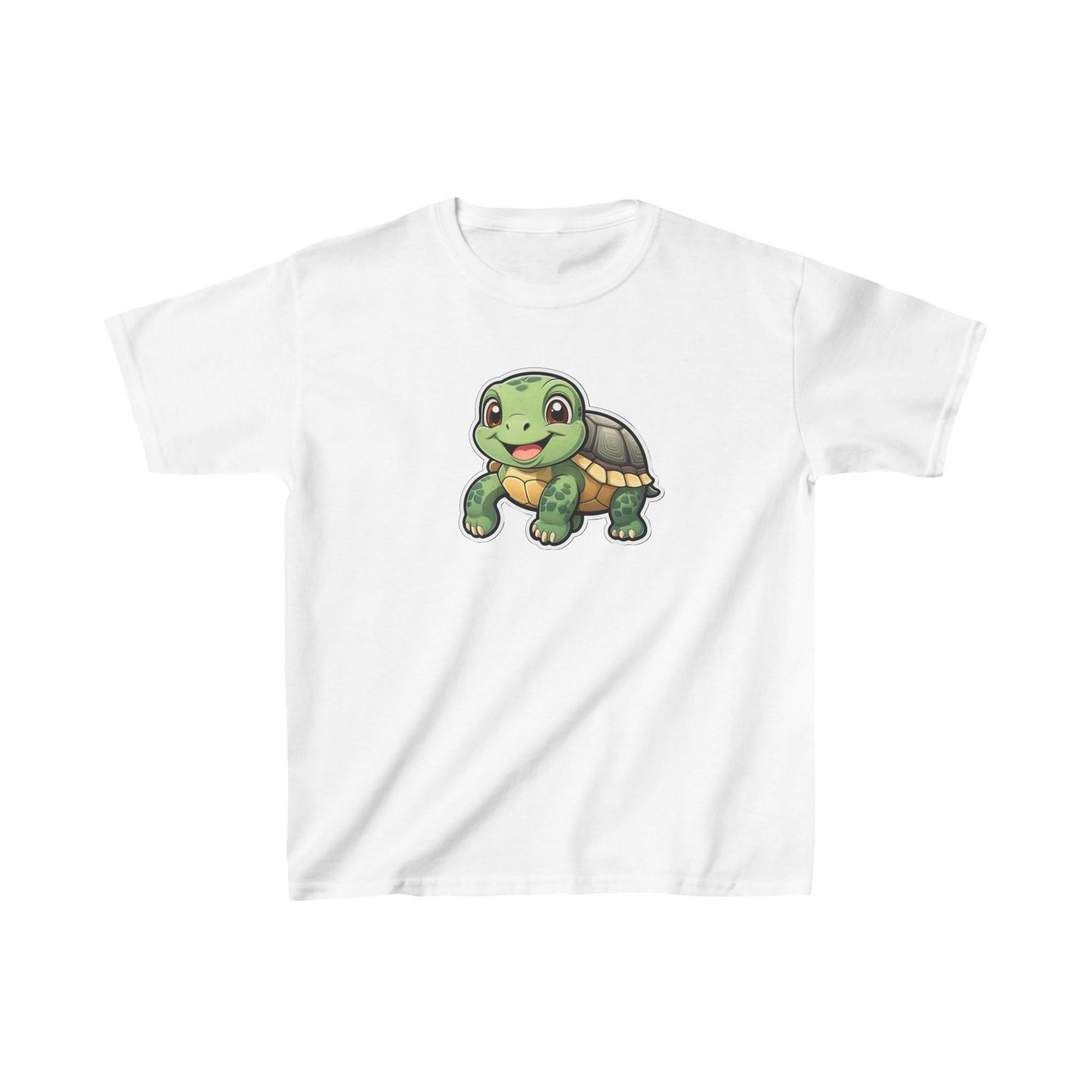 Cute Turtle Kids Heavy Cotton Tee - Fun Summer Shirt for Kids