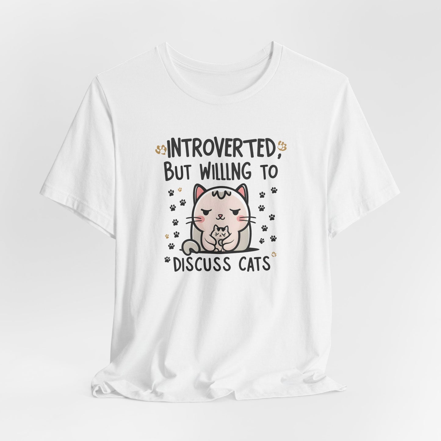 Introverted Cat Lover Unisex Tee – Perfect Gift for Pet Lovers