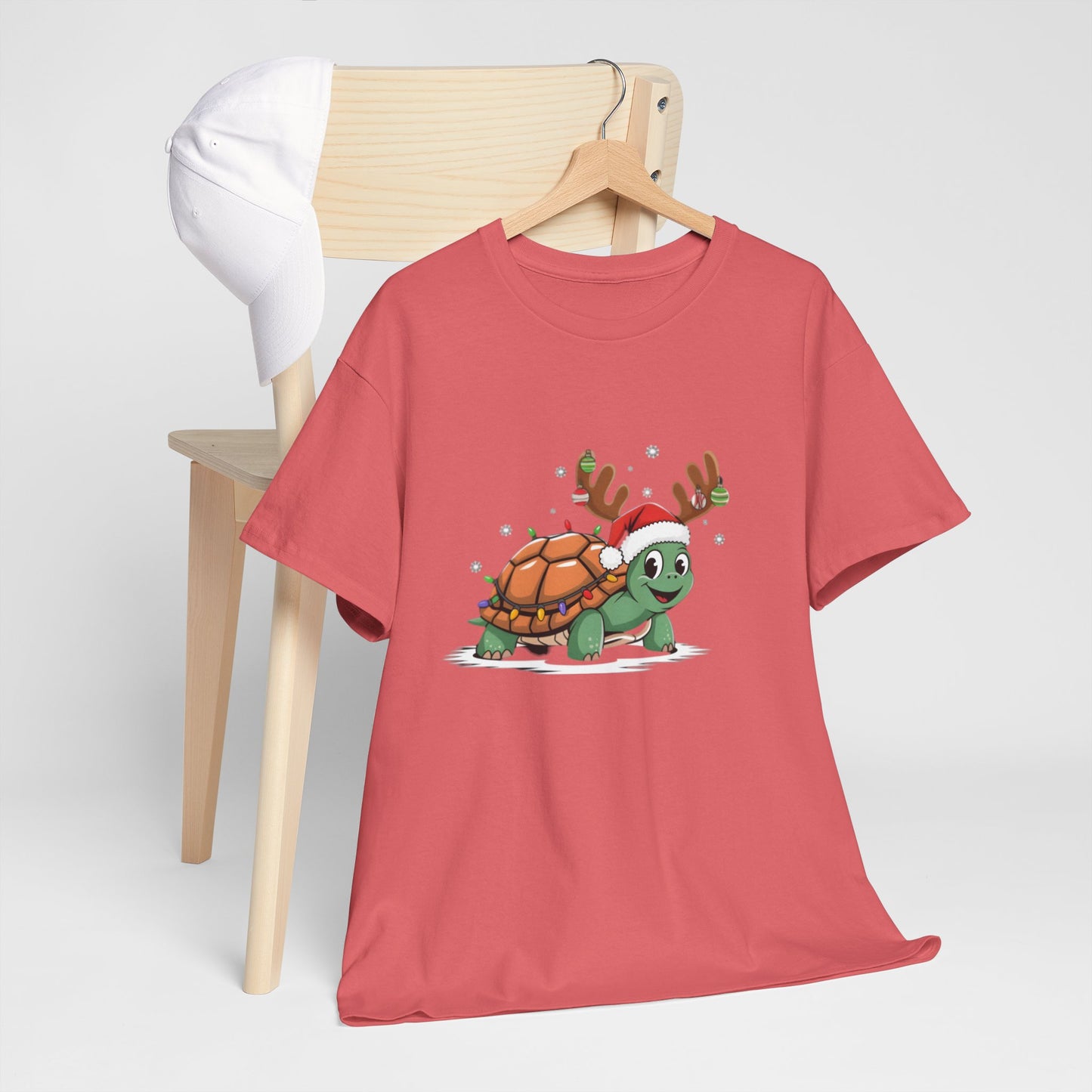 Festive Christmas Turtle Unisex Heavy Cotton Tee 🎄✨