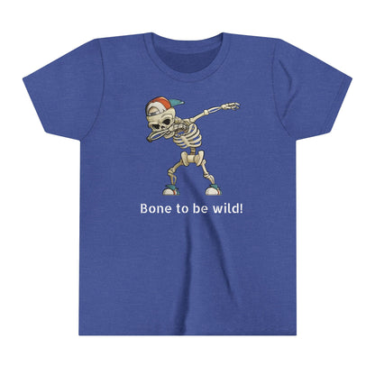 Cool Skeleton Dabbing Youth Short Sleeve Tee - Fun and Trendy Kid's Shirt for Casual Wear