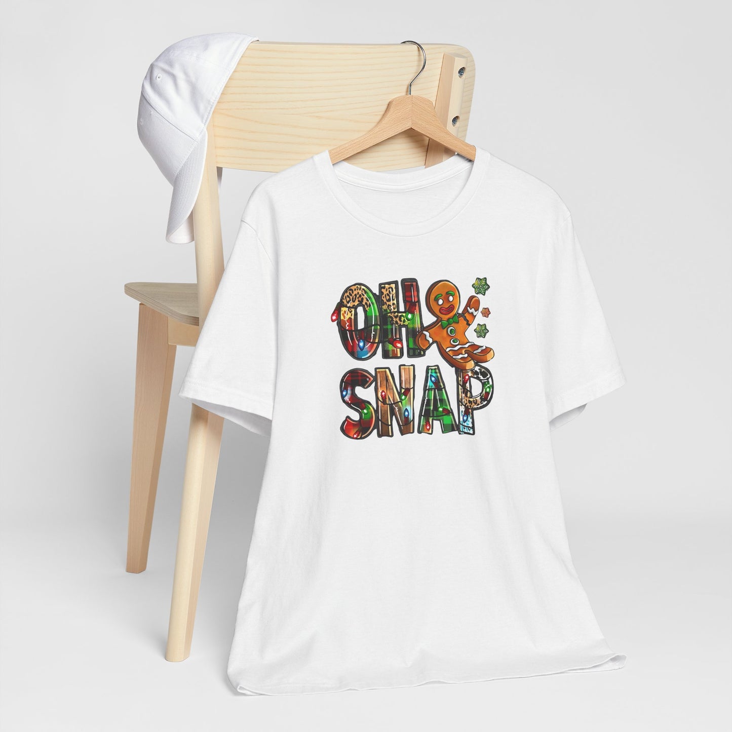 "Oh Snap" Gingerbread Unisex Jersey Tee - Fun Holiday T-shirt for Christmas Celebrations