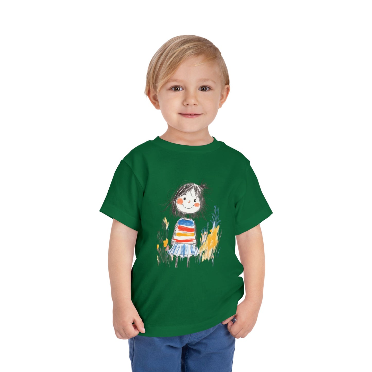 Whimsical Toddler Tee with Colorful Character Design