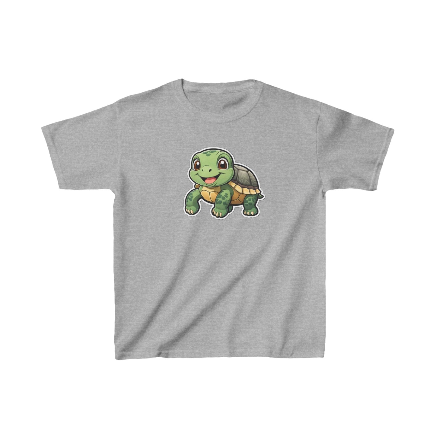 Cute Turtle Kids Heavy Cotton Tee - Fun Summer Shirt for Kids