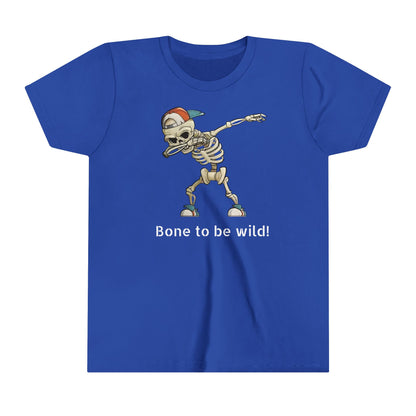 Cool Skeleton Dabbing Youth Short Sleeve Tee - Fun and Trendy Kid's Shirt for Casual Wear