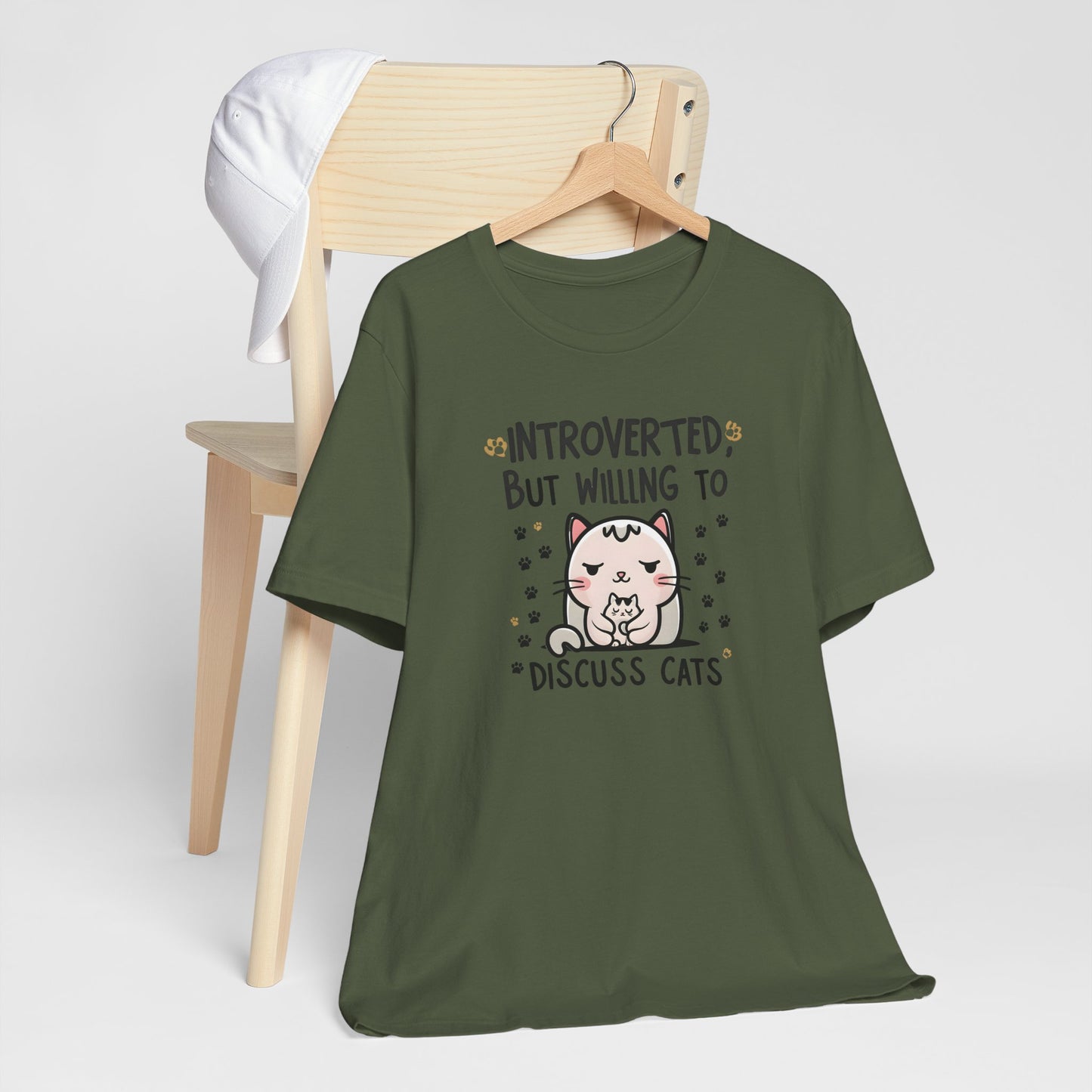 Introverted Cat Lover Unisex Tee – Perfect Gift for Pet Lovers